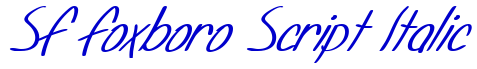 SF Foxboro Script Italic フォント